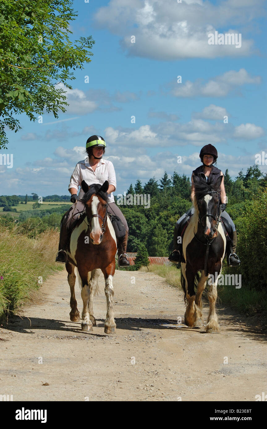 Horseriding Oxfordshire Stock Photo