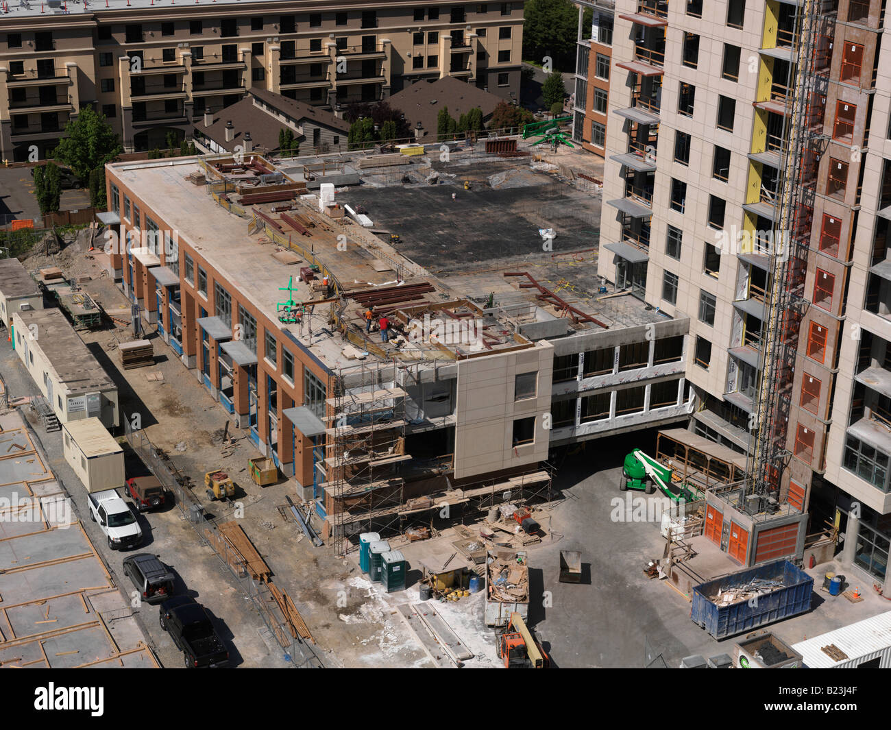 A high rise condo being constructed in downtown Bellevue a suburb of