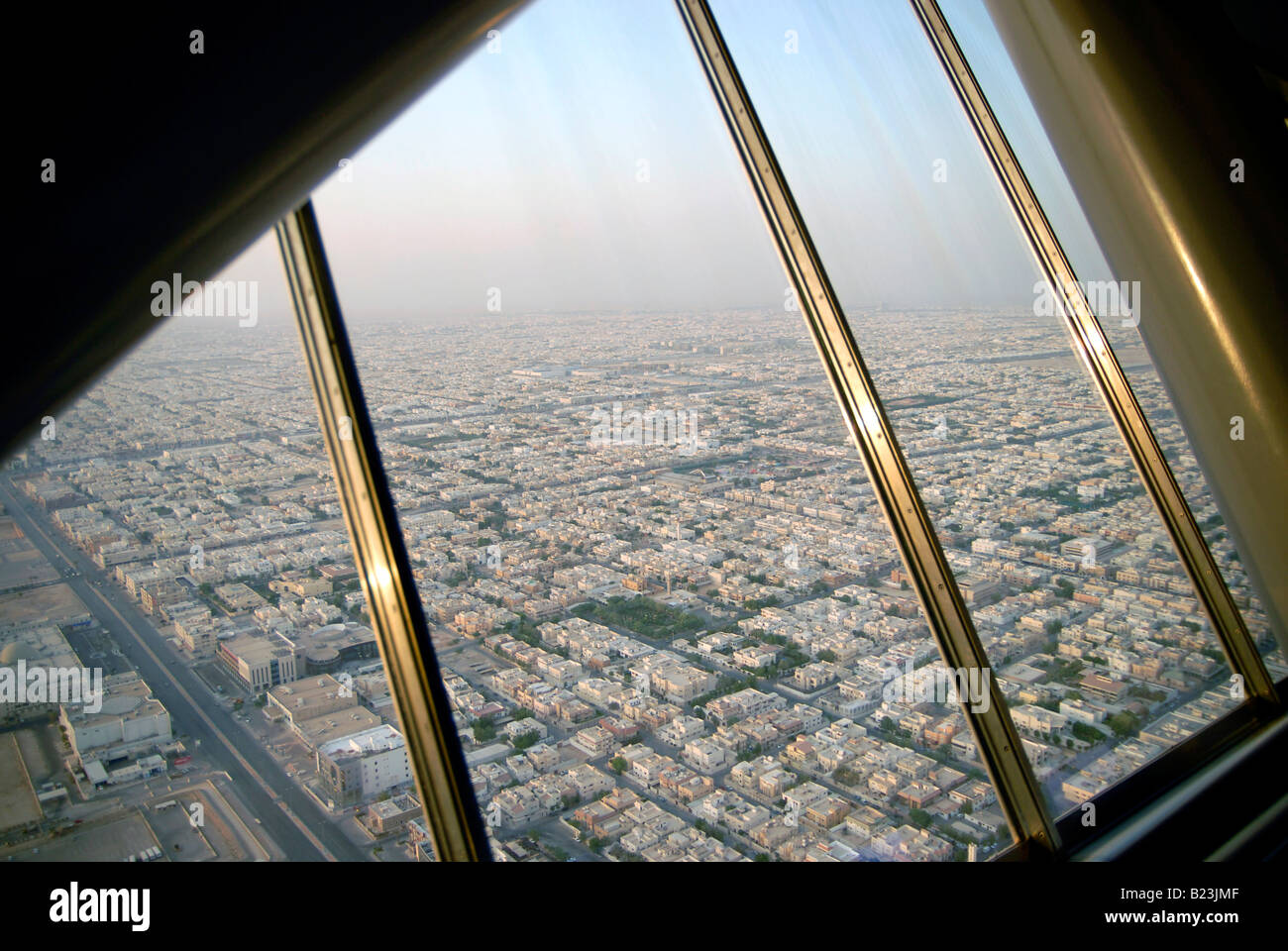 View over Riyadh from the sky bridge atop the Kingdom Tower - Al Mamlakah -  the tallest skyscraper in Saudi Arabia Stock Photo - Alamy