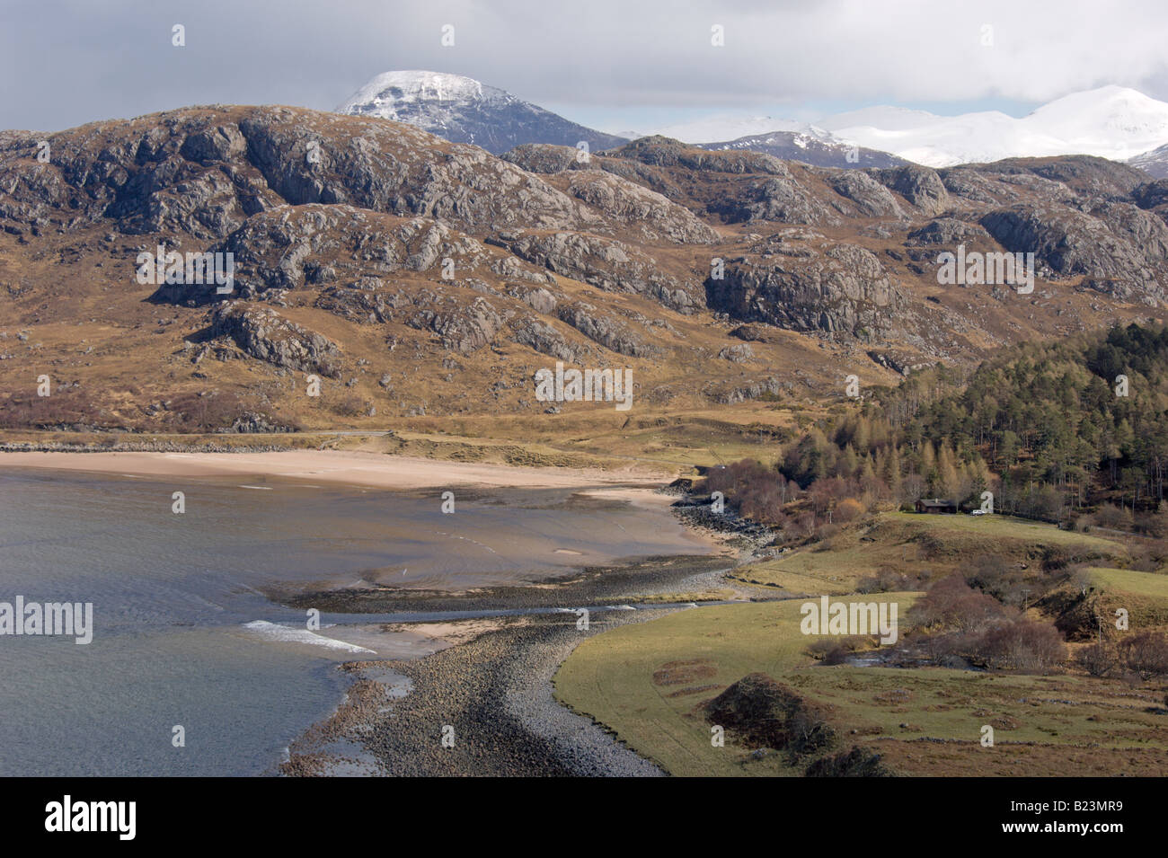 Gruinard Bay First Coast looking north Highland Region Scotland April 2008 Stock Photo