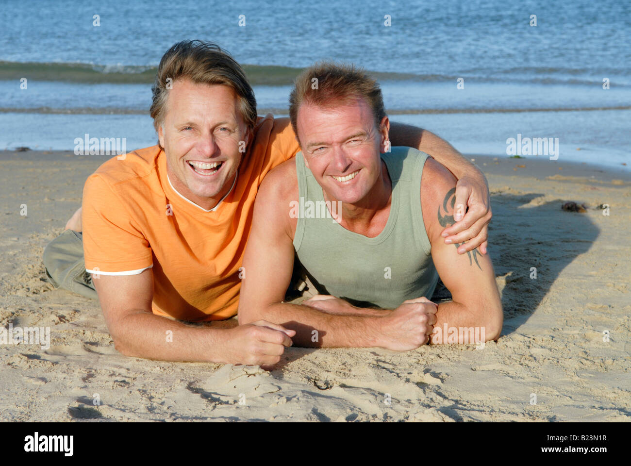 Three gay men having sex