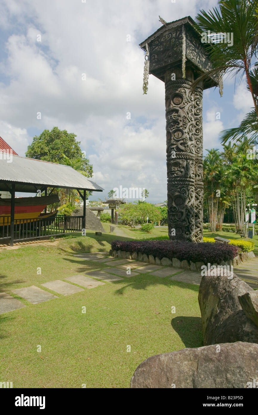 Burial tower outside the Sarawak Museum Kuching Sarawak Malaysia Stock