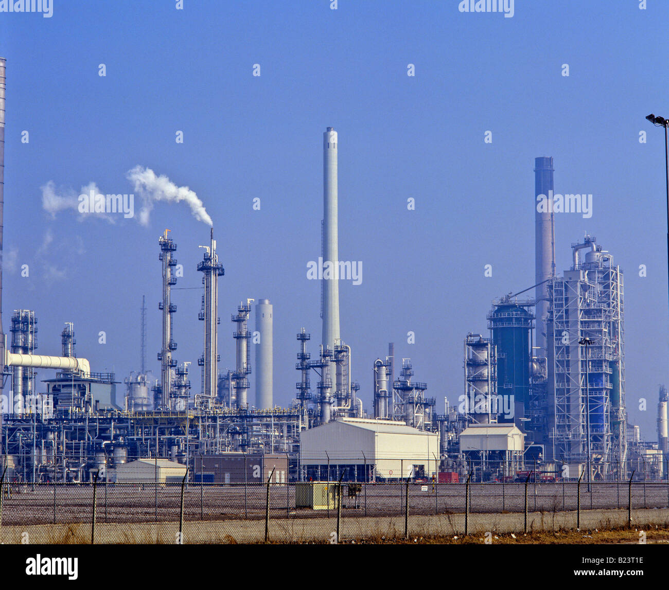 oil reception and processing plant near city of rotterdam holland ...