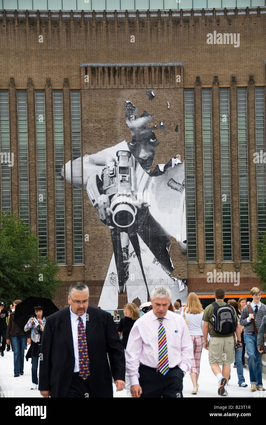 London June 2008 Street art at the Tate Modern Museum as seen from the ...