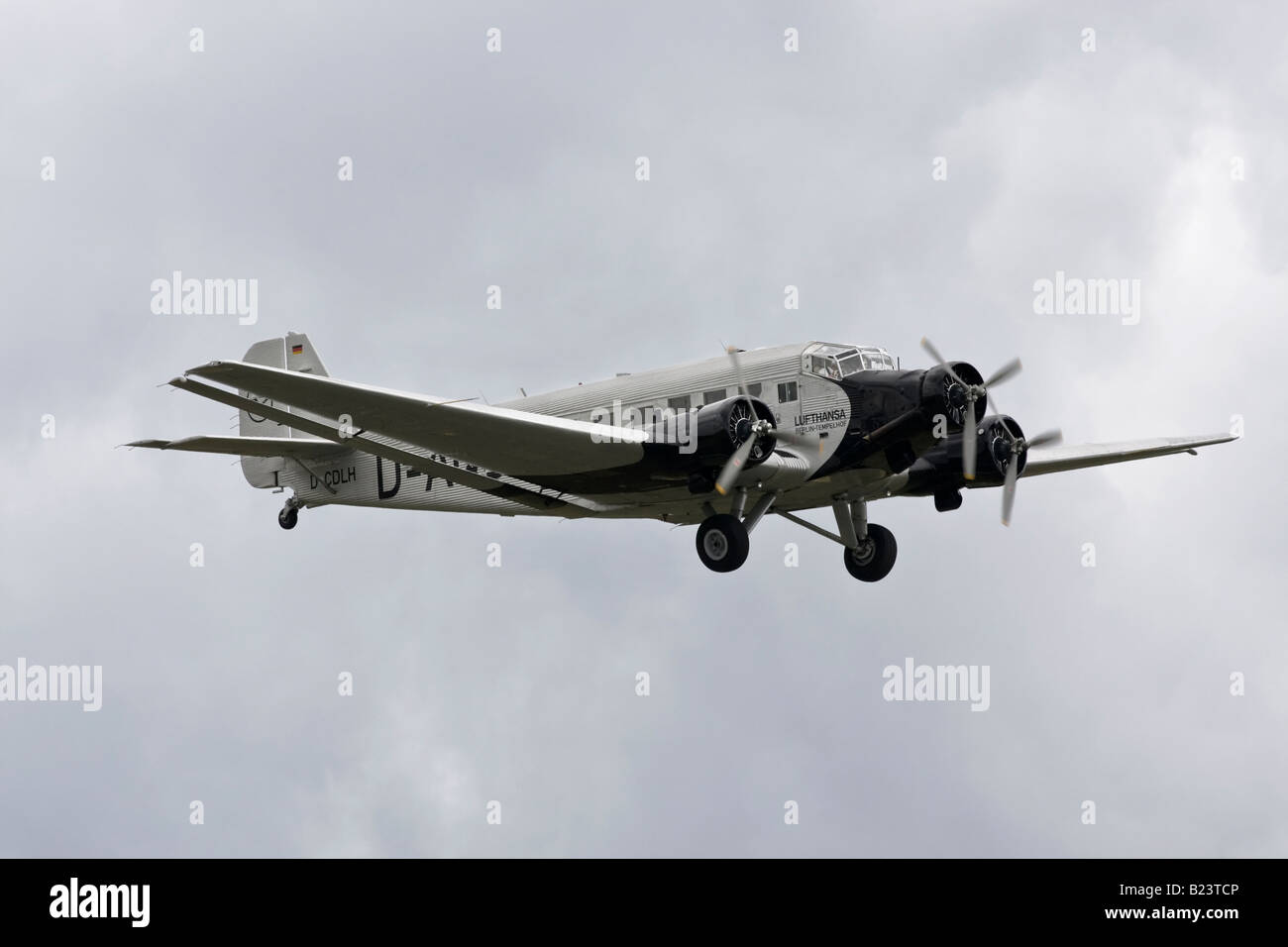 A Junkers Ju52 operated by the german national airline Lufthansa Stock Photo