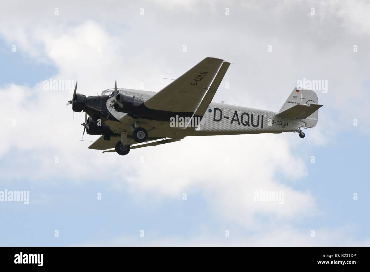 A Junkers Ju52 operated by the German national airline Lufthansa Stock Photo