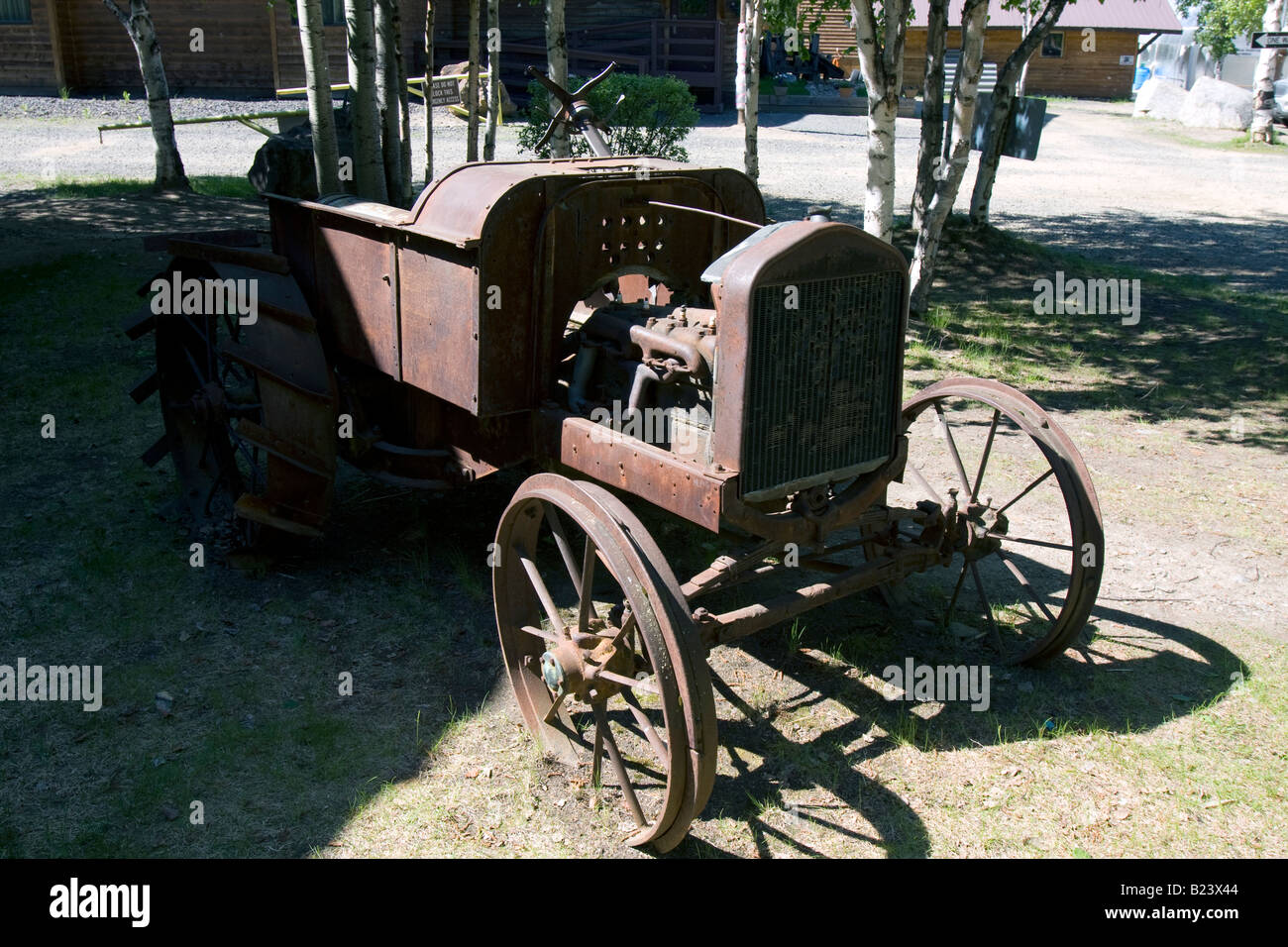 Old rusting carcas of a car at Chena Hot Springs on Steese Highway