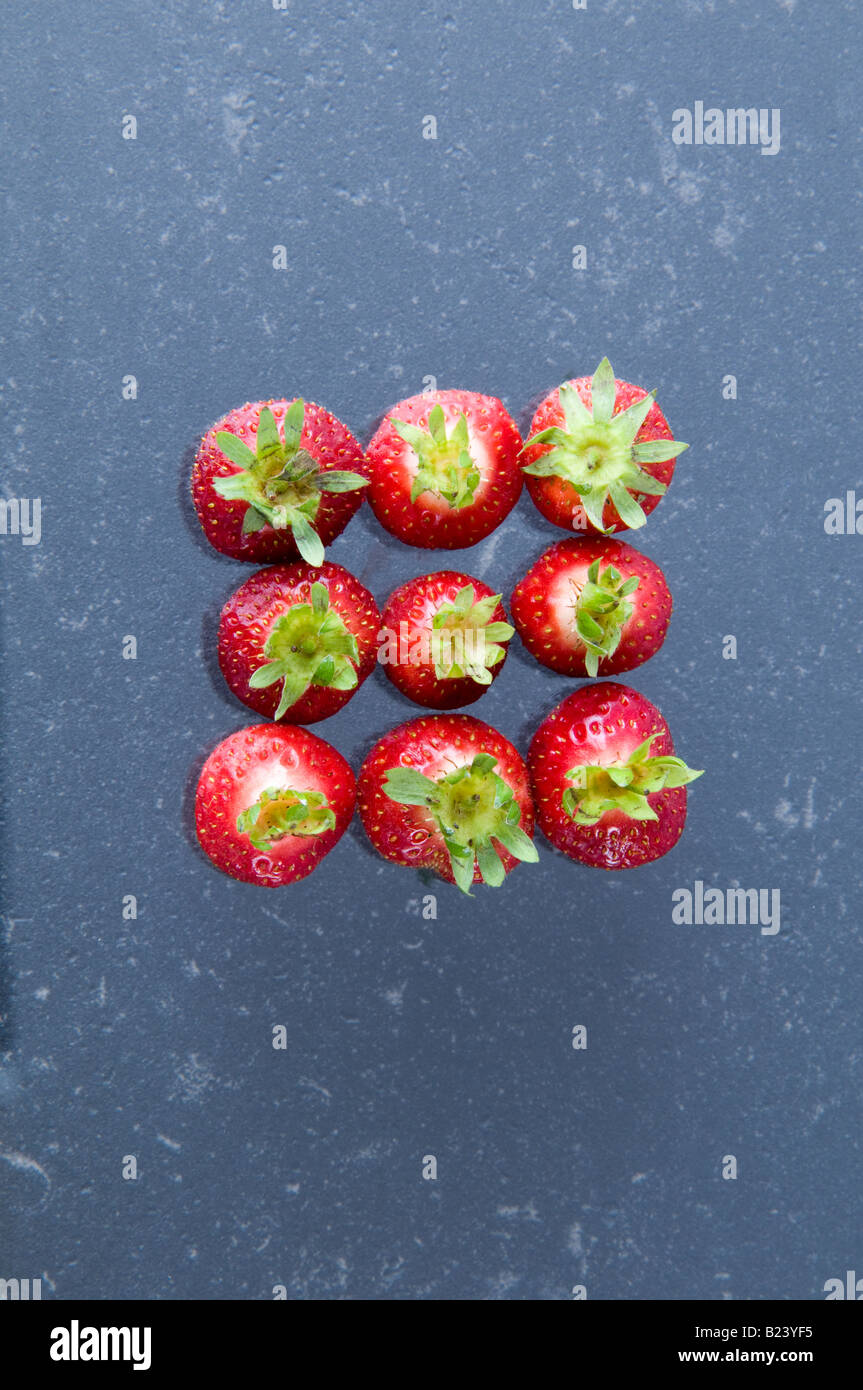 Organic Vegetables - English Strawberries Stock Photo