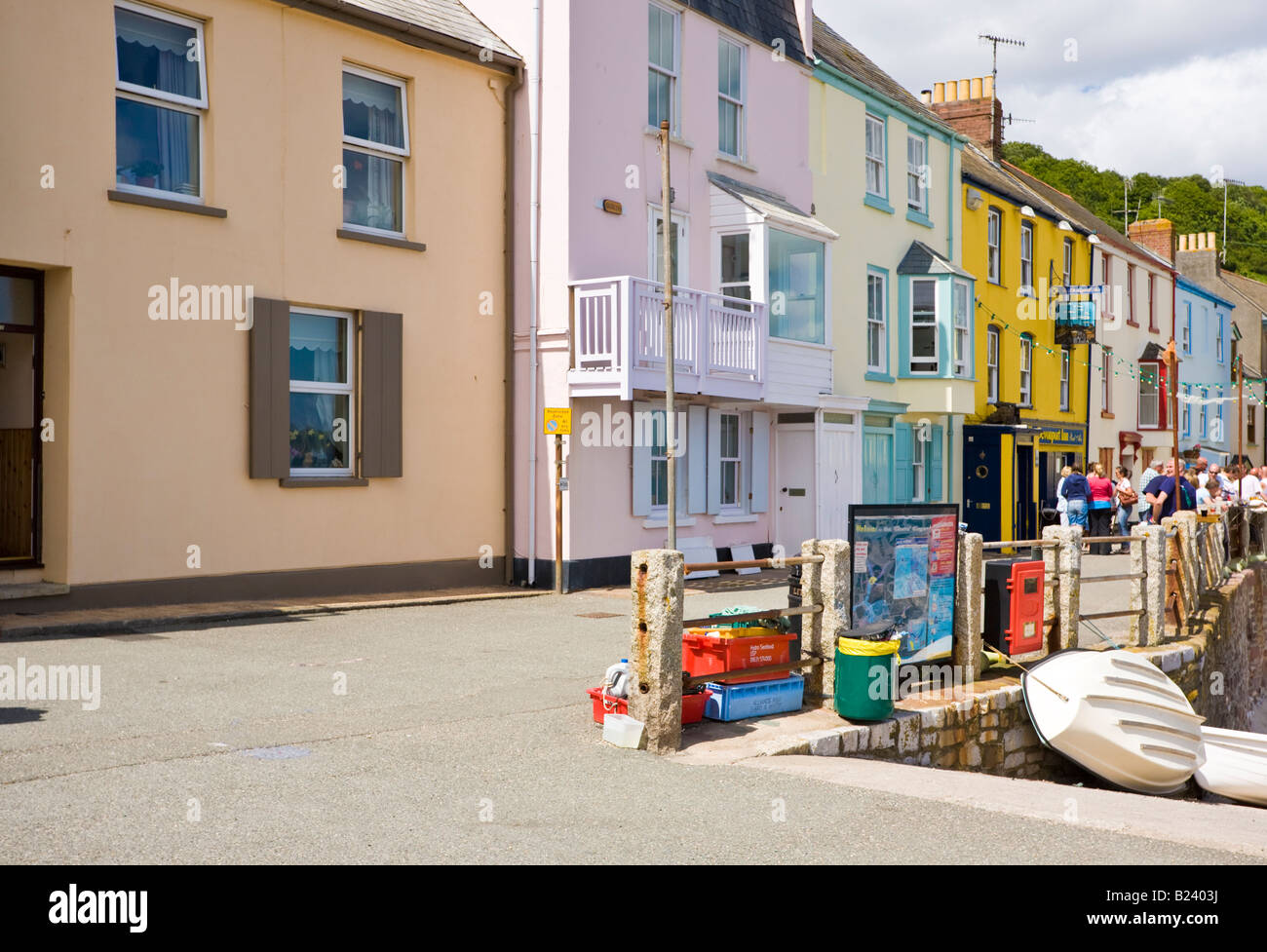 Colourful houses at Kingsand Cornwall UK Stock Photo Alamy