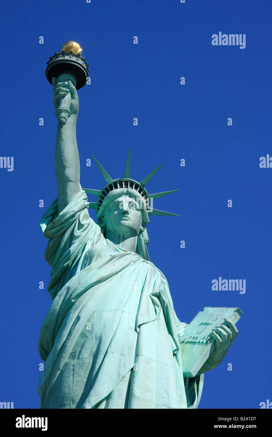 Close-up view on the Statue of Liberty - New York City, USA Stock Photo