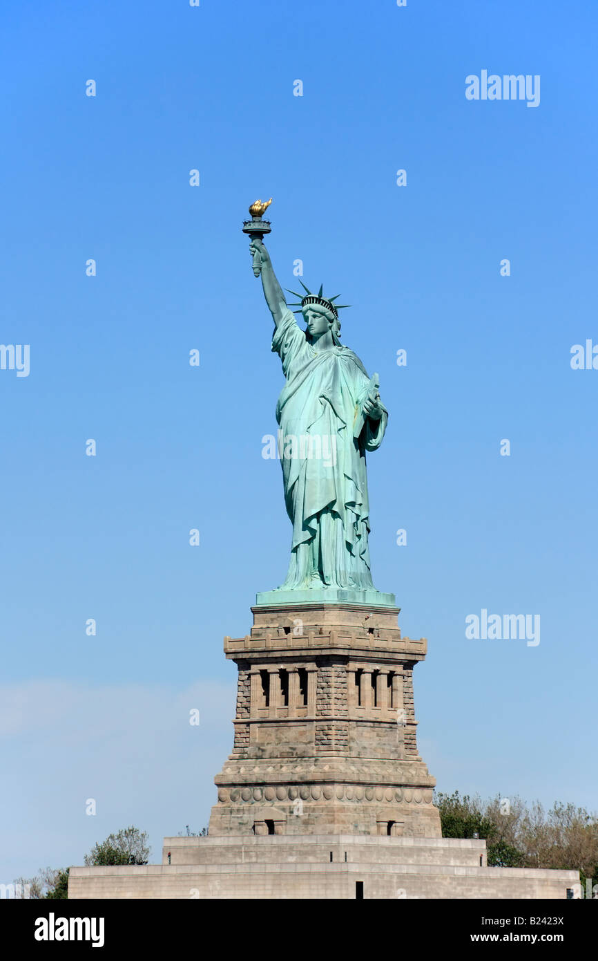Statue of Liberty on Liberty Island - New York City, USA Stock Photo
