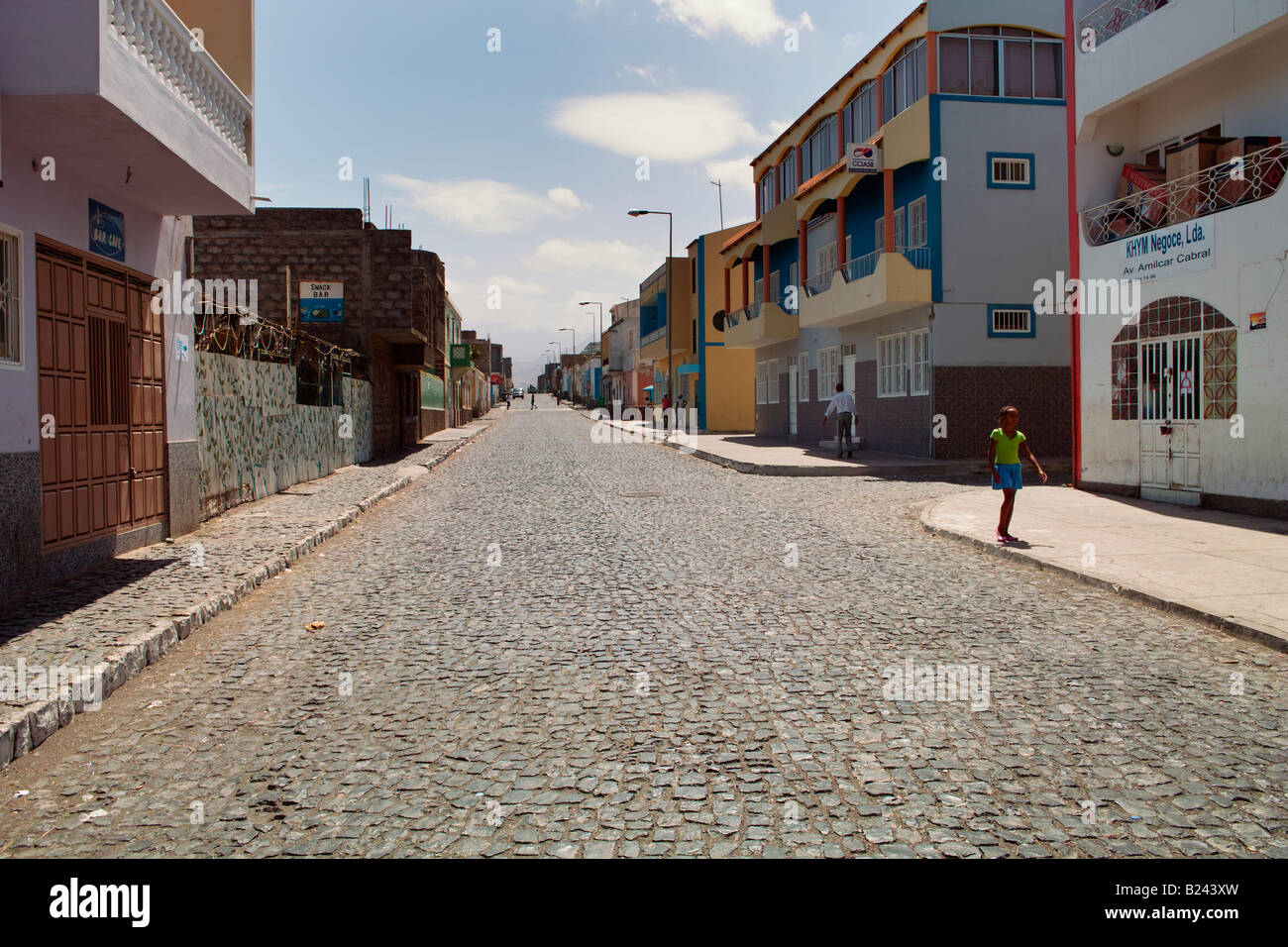 The Streets of Porto Novo on Santao Antao Cape Verde Stock Photo