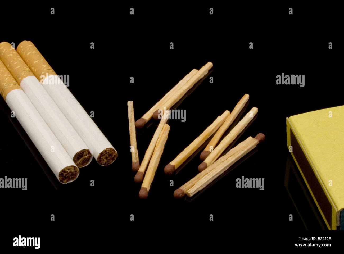 Cigarettes and matches Stock Photo Alamy