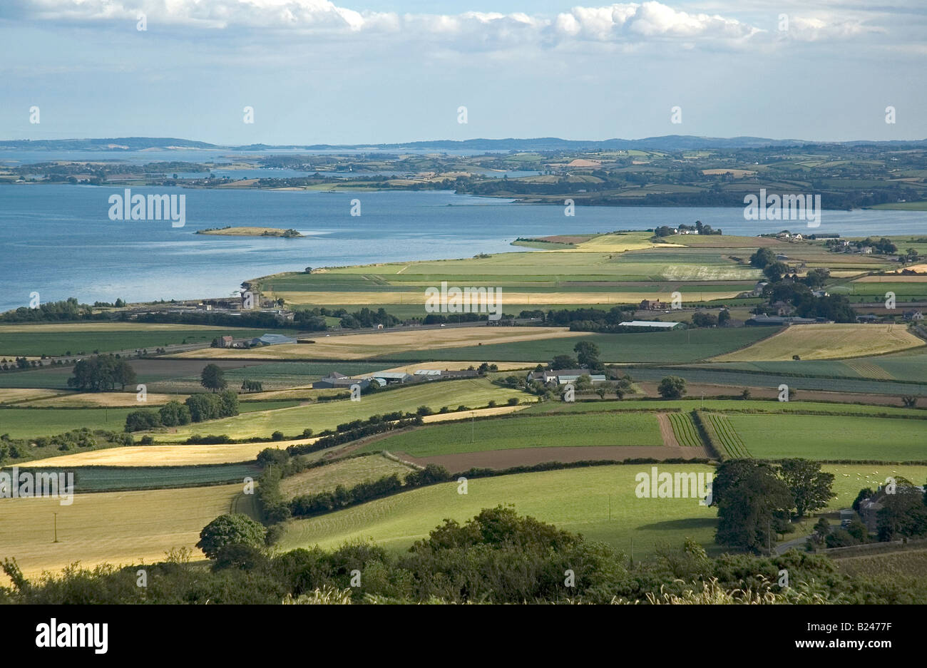Comber River leading into Strangford Lough from Scrabo Tower Northern Ireland Stock Photo
