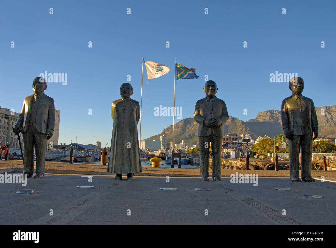 Statues of four political leaders that led South Africa to full