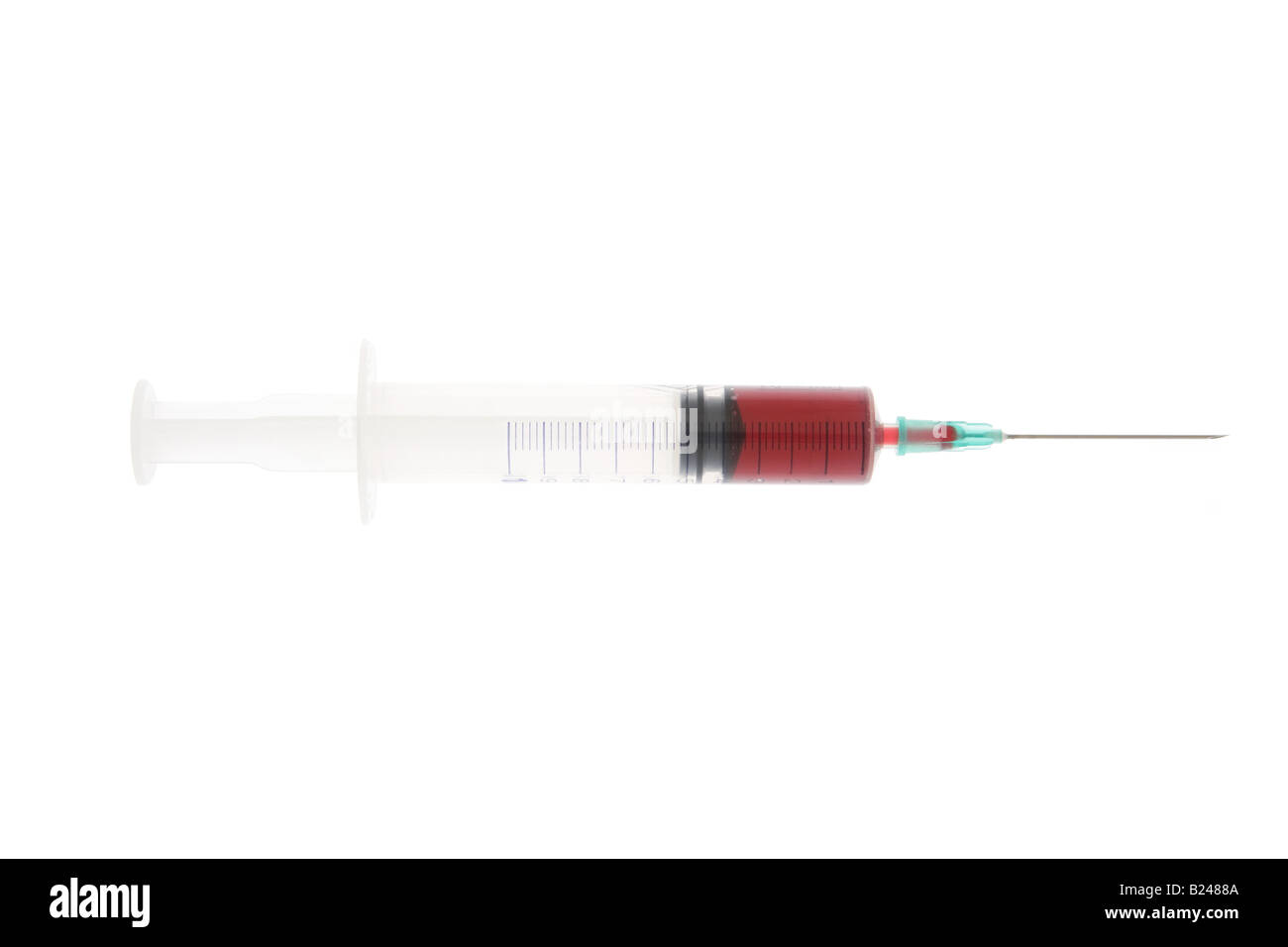 Blood in a syringe Stock Photo Alamy