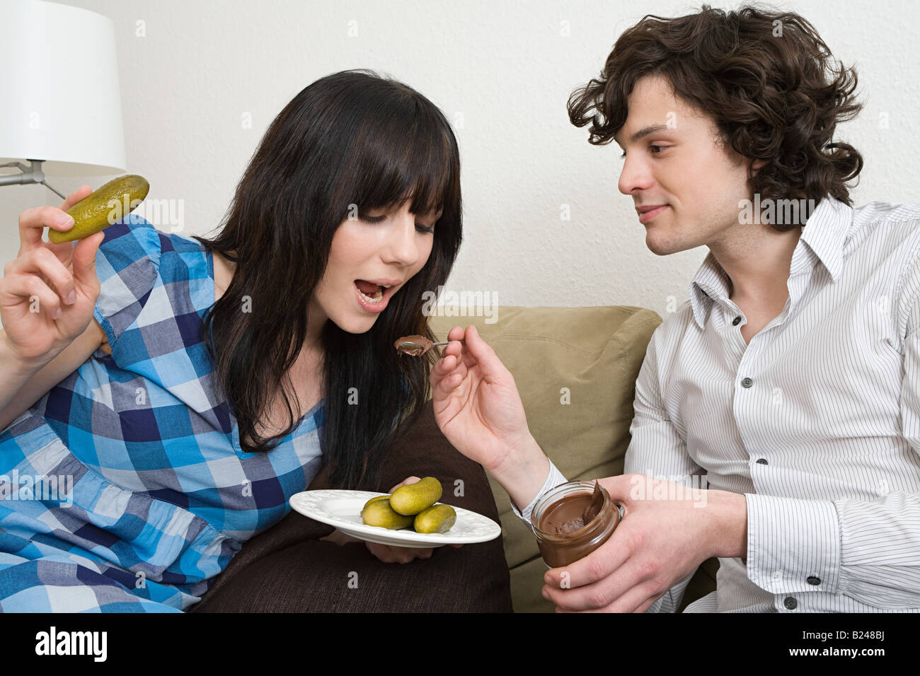 Pregnant woman craving food Stock Photo Alamy