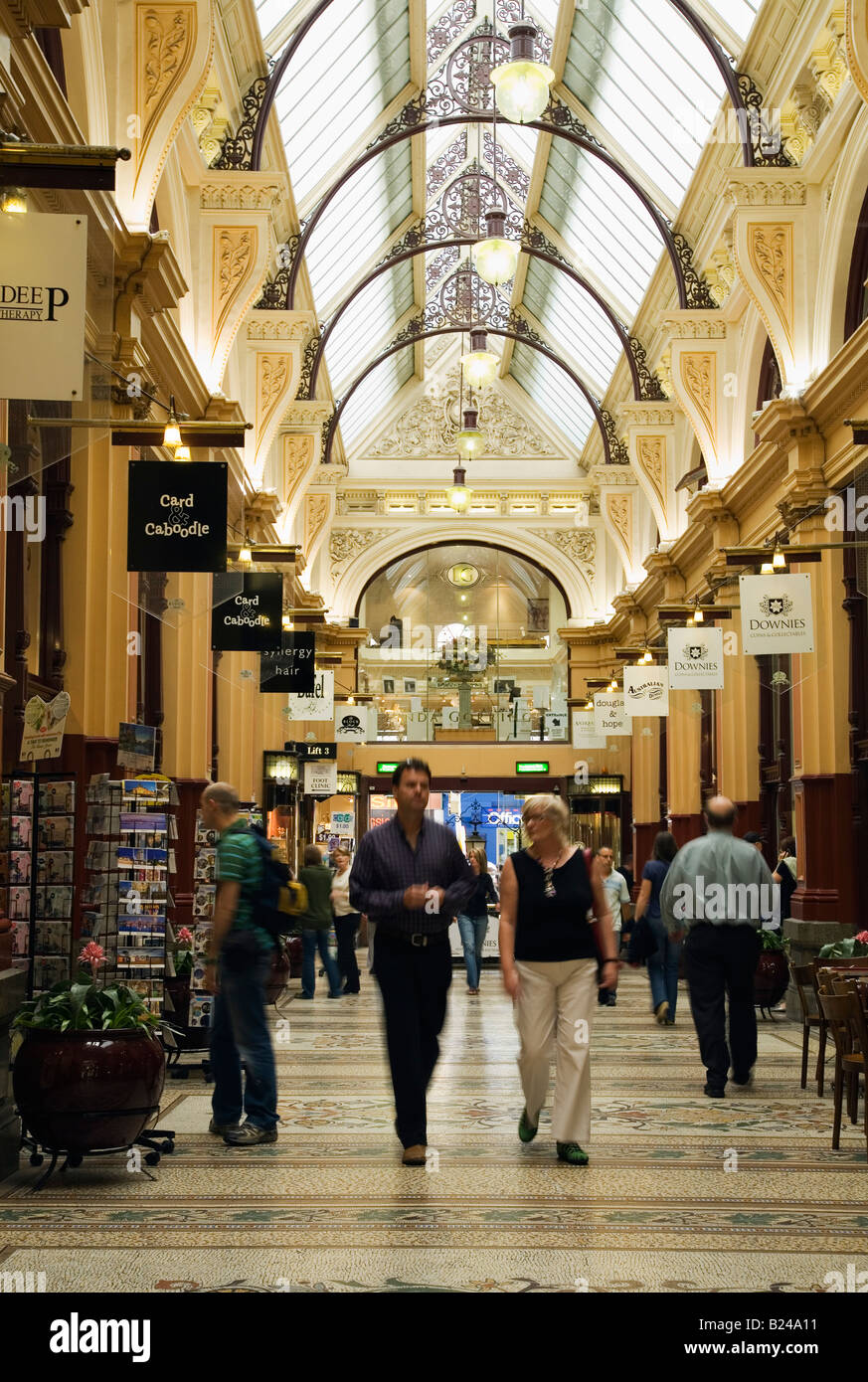 Royal Arcade - Melbourne, Victoria, AUSTRALIA Stock Photo