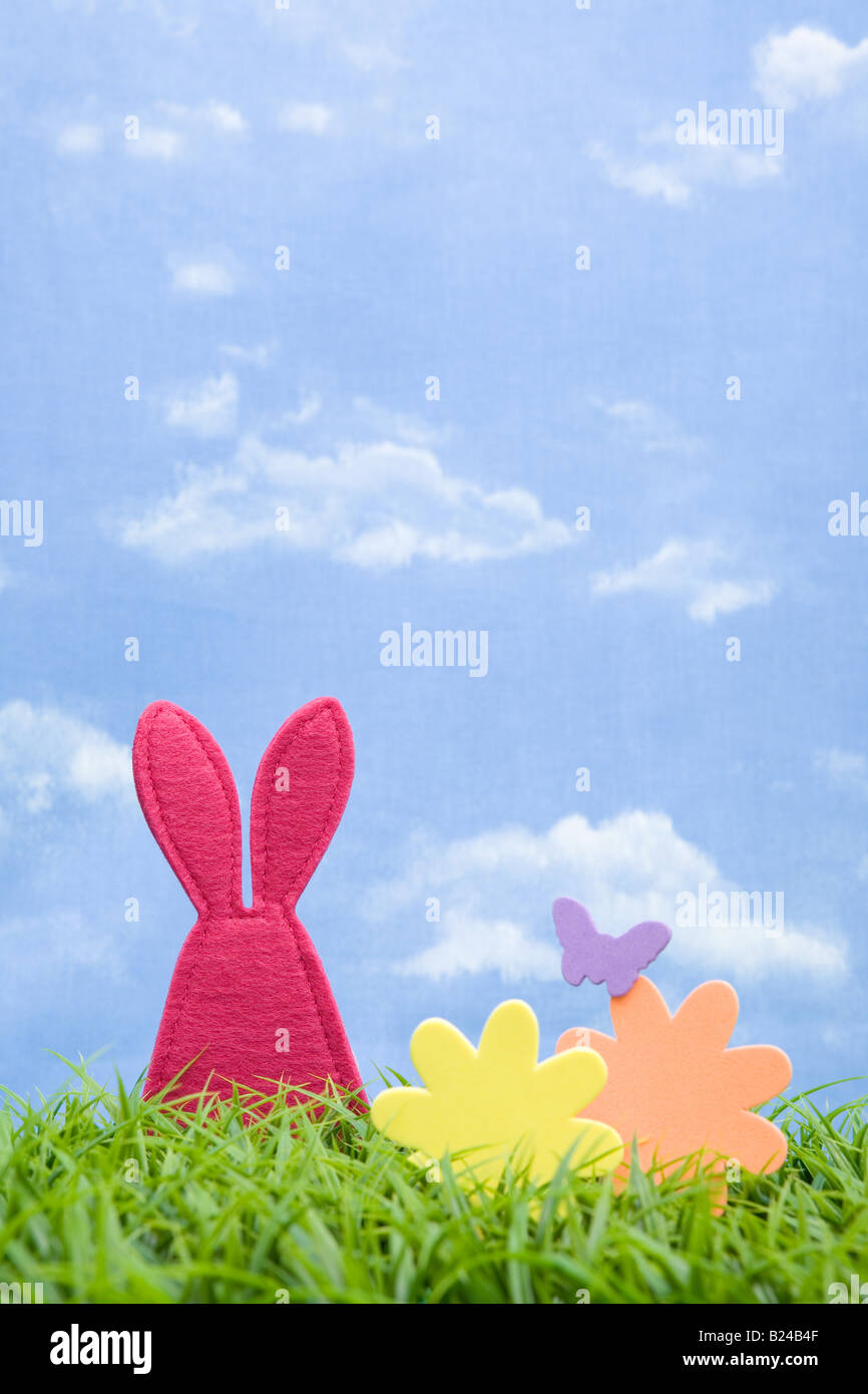 Rabbit flower and butterfly shapes Stock Photo Alamy