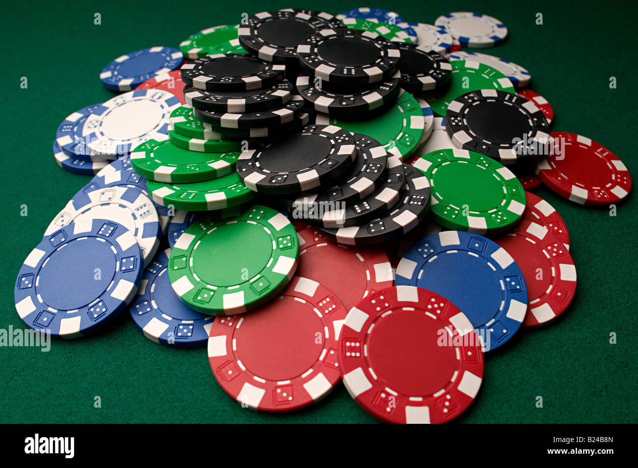 Pile of gambling chips Stock Photo - Alamy