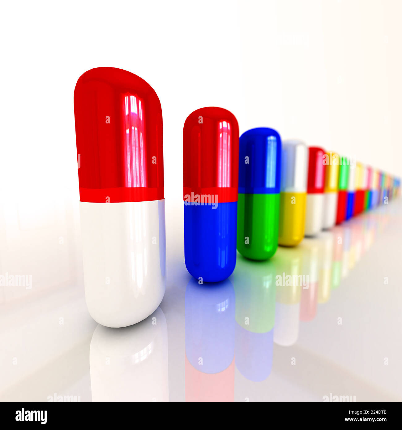 Colorful pills Stock Photo