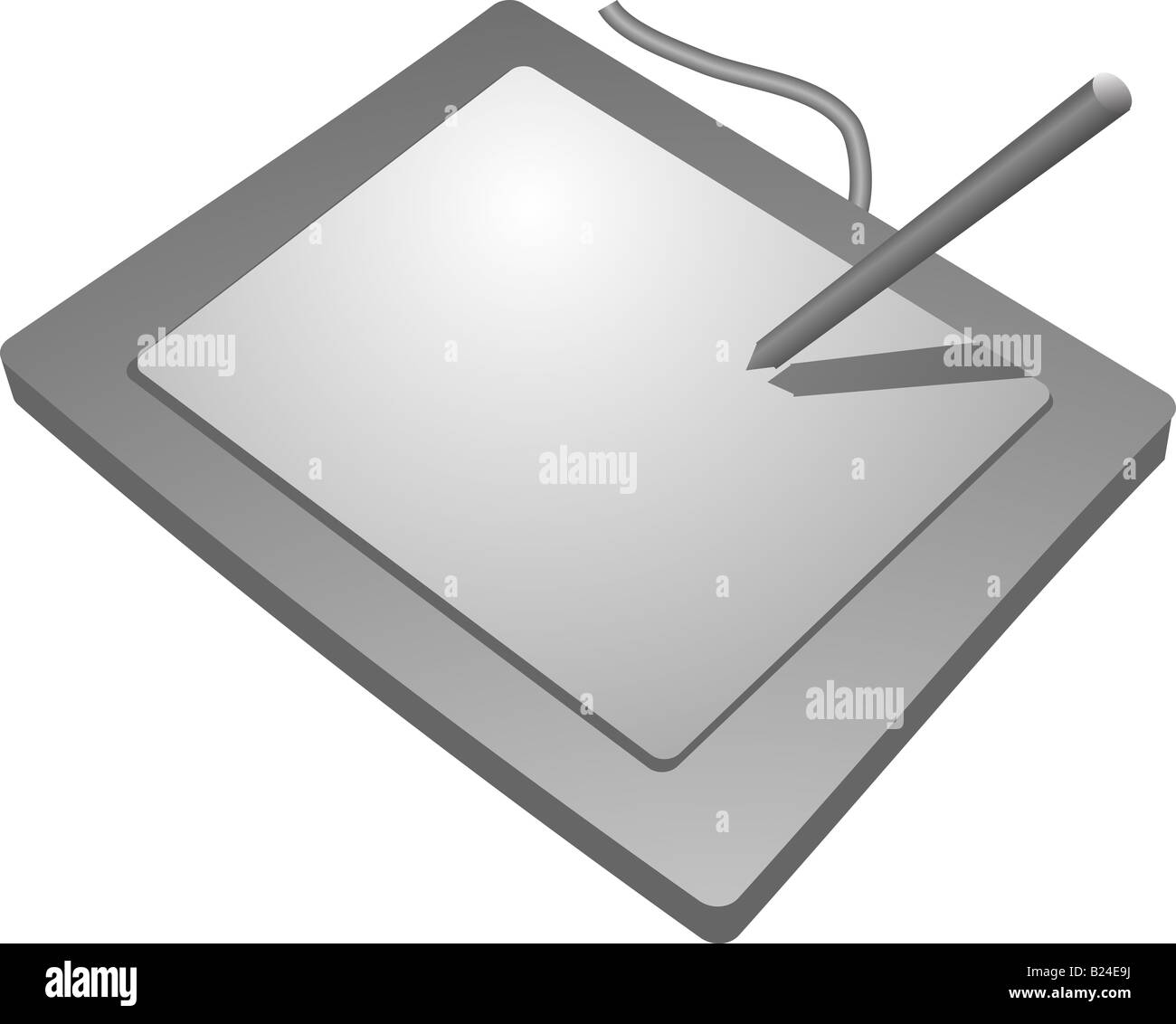 Drawing tablet input device connects to computer to allow drawing Stock ...