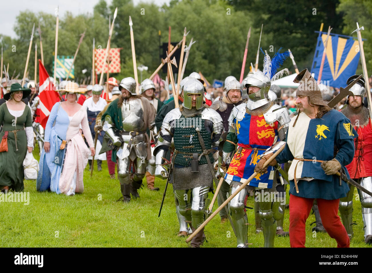 Medieval armour as used at the reenactment of the Battle of Tewkesbury 1471  in the Wars of the Roses Stock Photo - Alamy