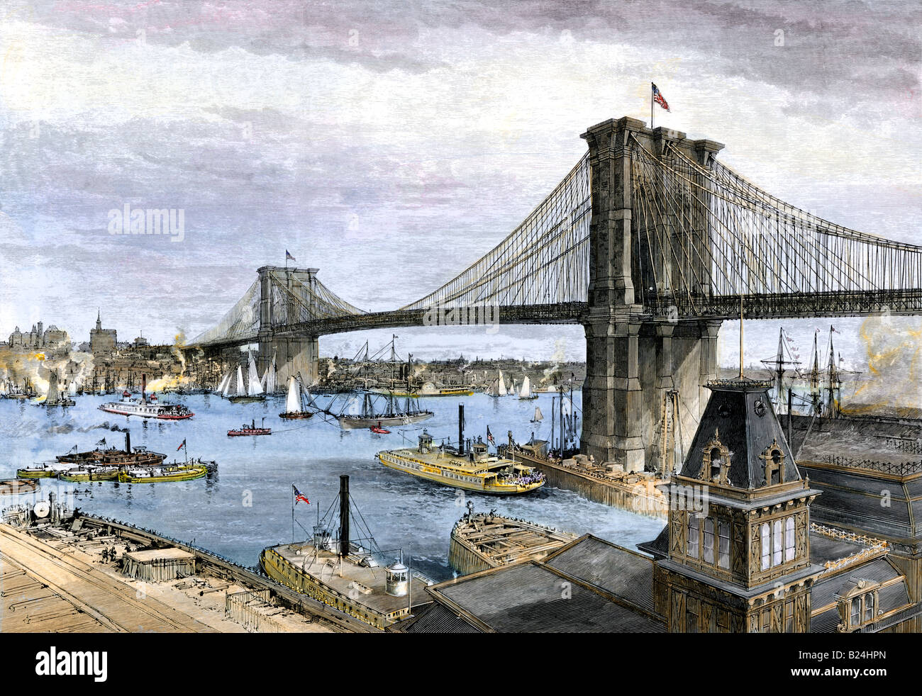 Brooklyn bridge 1800s hires stock photography and images Alamy