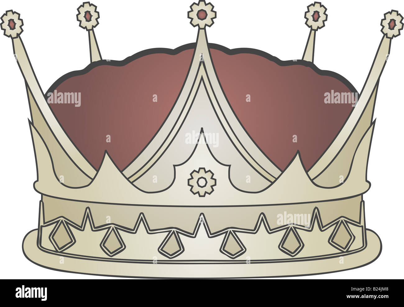 Crown Illustration of a gold royal crown Stock Photo - Alamy