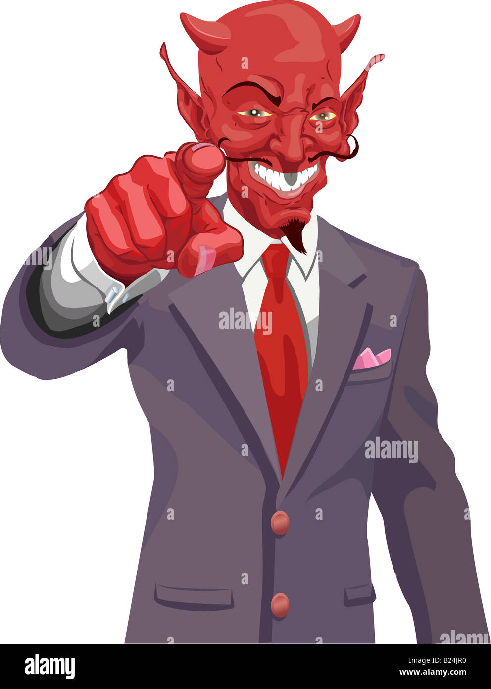 Devil pointing devil wants corporate hi-res stock photography and ...