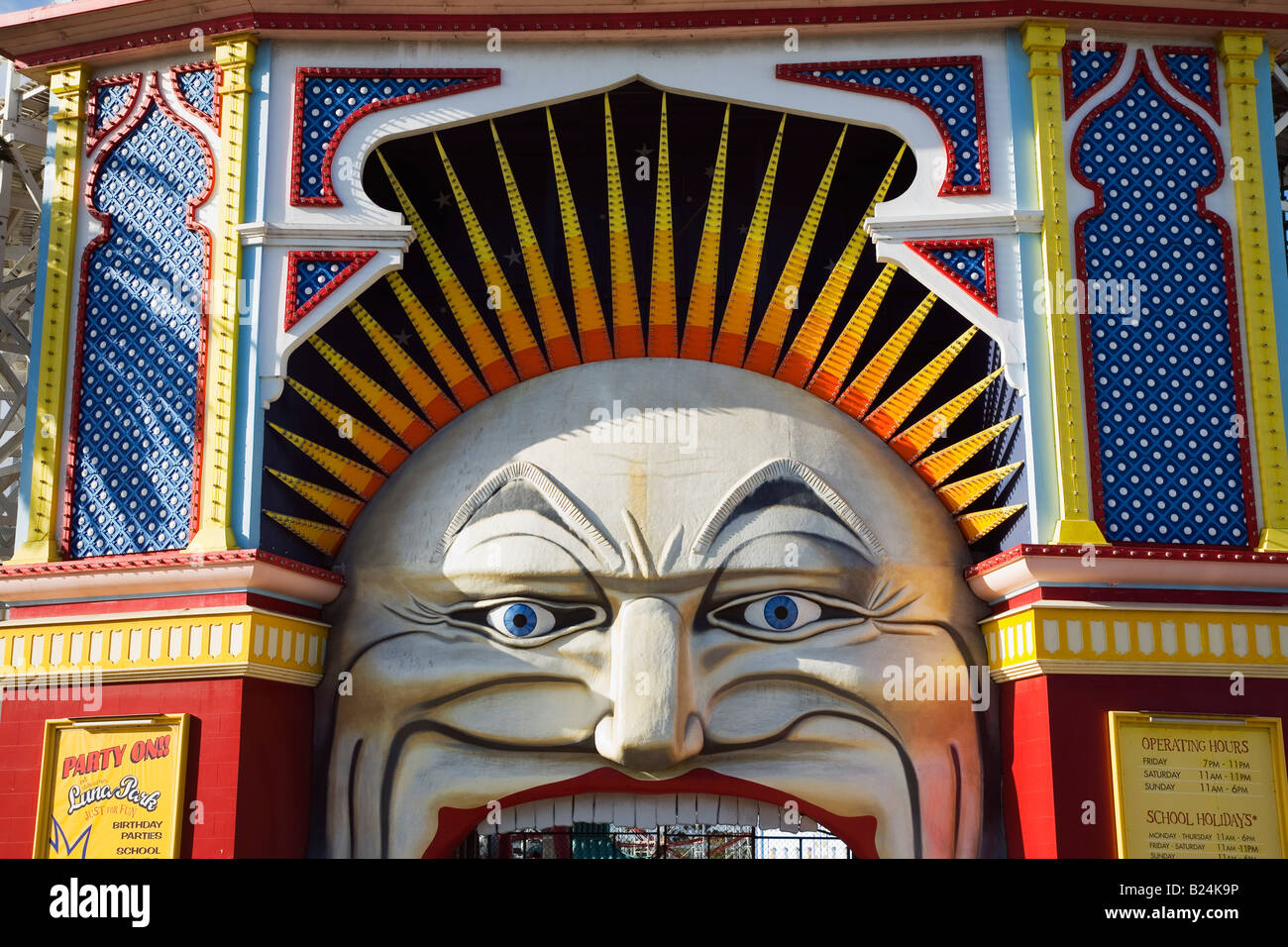 Luna Park at St Kilda in Melbourne, Victoria, AUSTRALIA Stock Photo