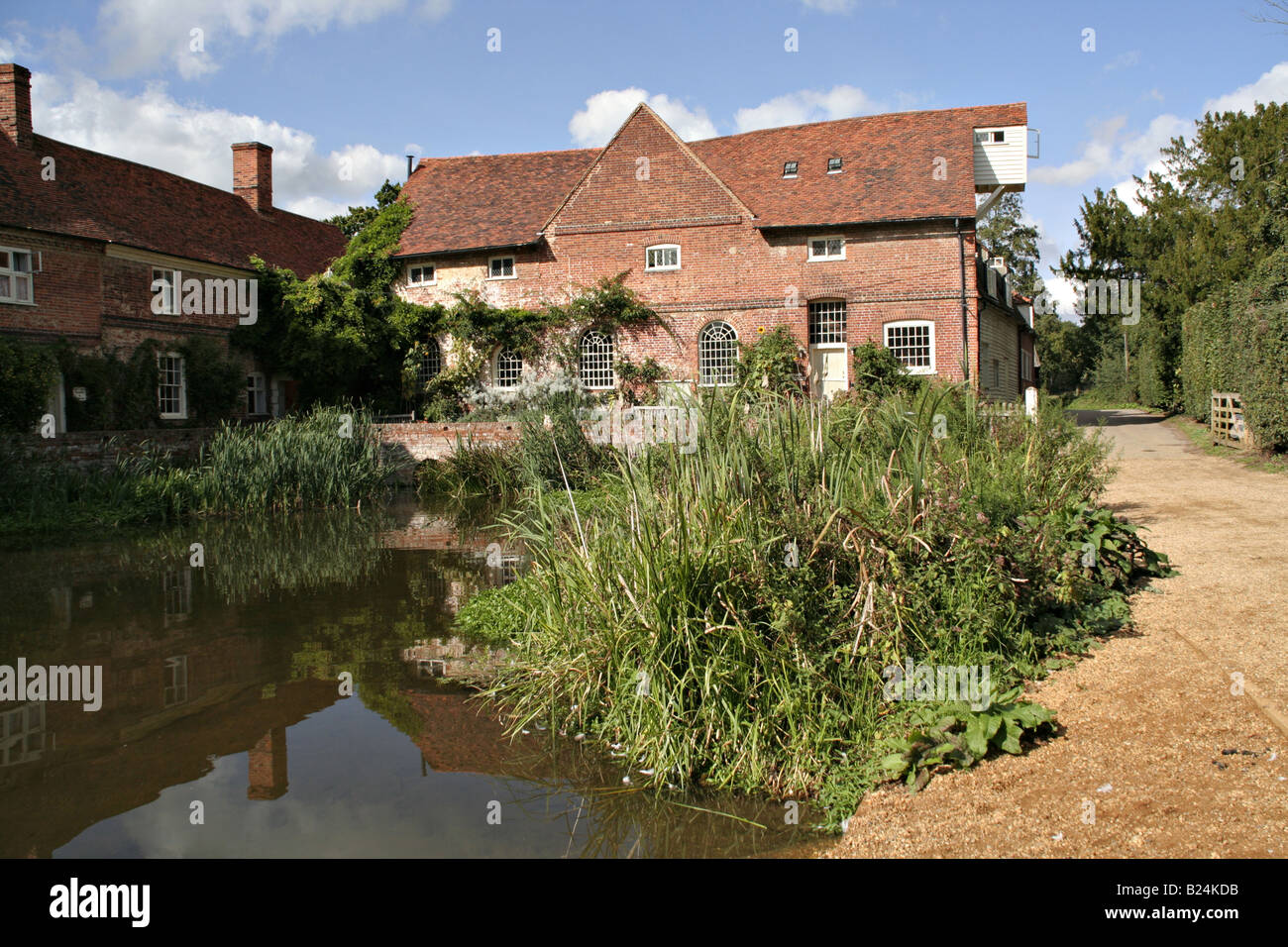 Flatford Mill on the River Stour close to the Suffolk Essex border England Stock Photo