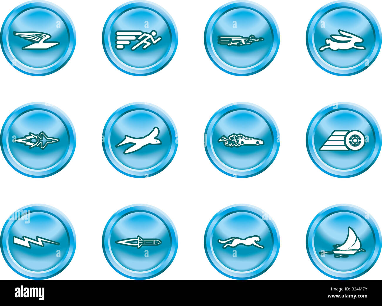 Speed Icon Set Series Design Elements. A conceptual icon set relating ...
