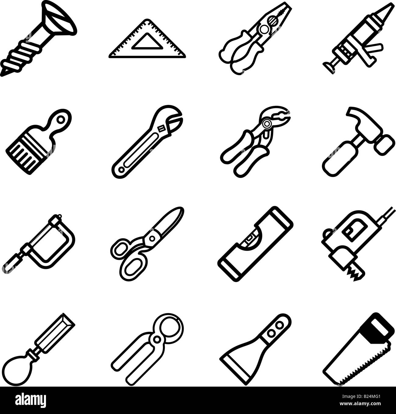 tool-icon-series-set-a-series-set-of-tool-icons-stock-photo-alamy
