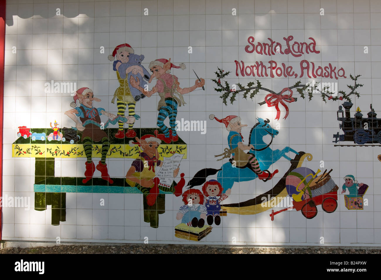 Santa Claus house in North Pole, Alaska. Stock Photo