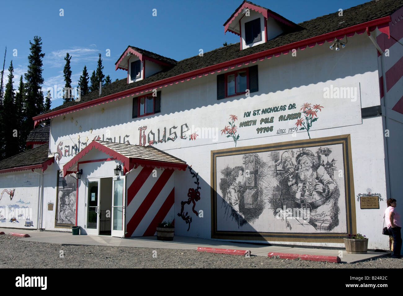 Santa Claus house in North Pole, Alaska. Stock Photo