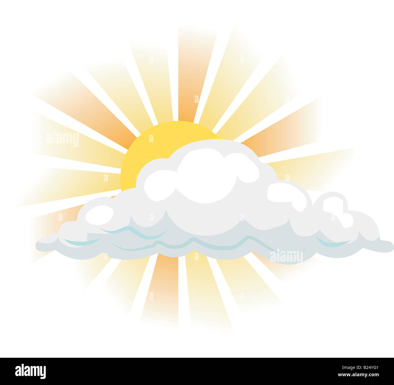 sun and cloud Stock Photo