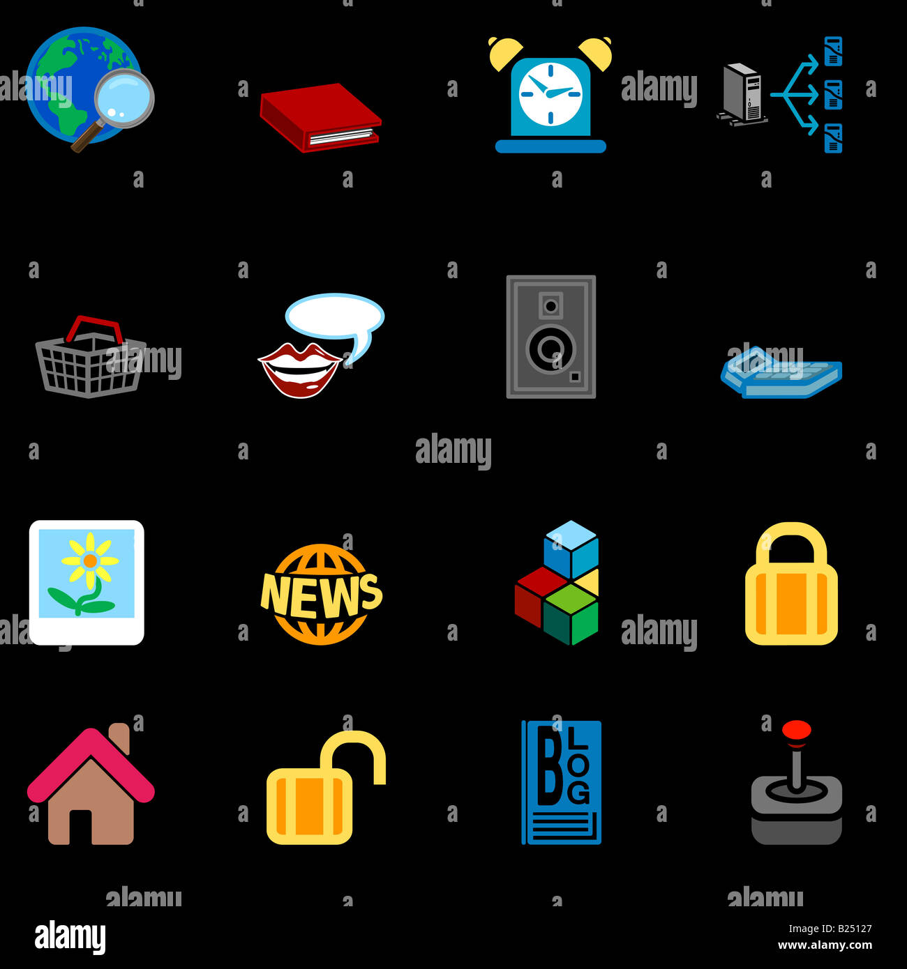 a set of internet web icons Stock Photo - Alamy
