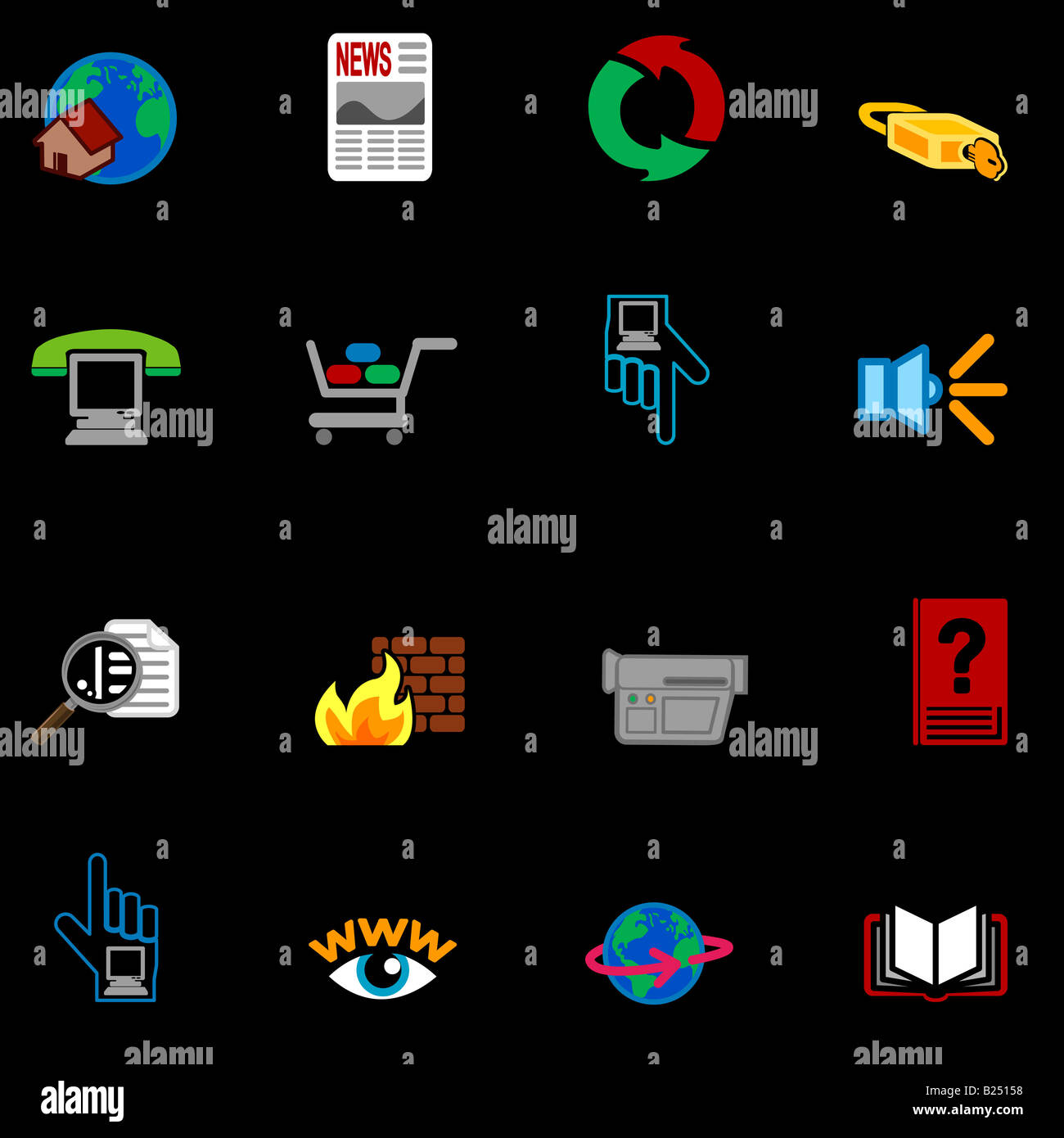 a set of internet web icons Stock Photo - Alamy