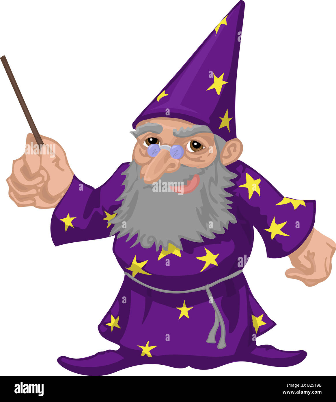 A friendly wizard Stock Photo