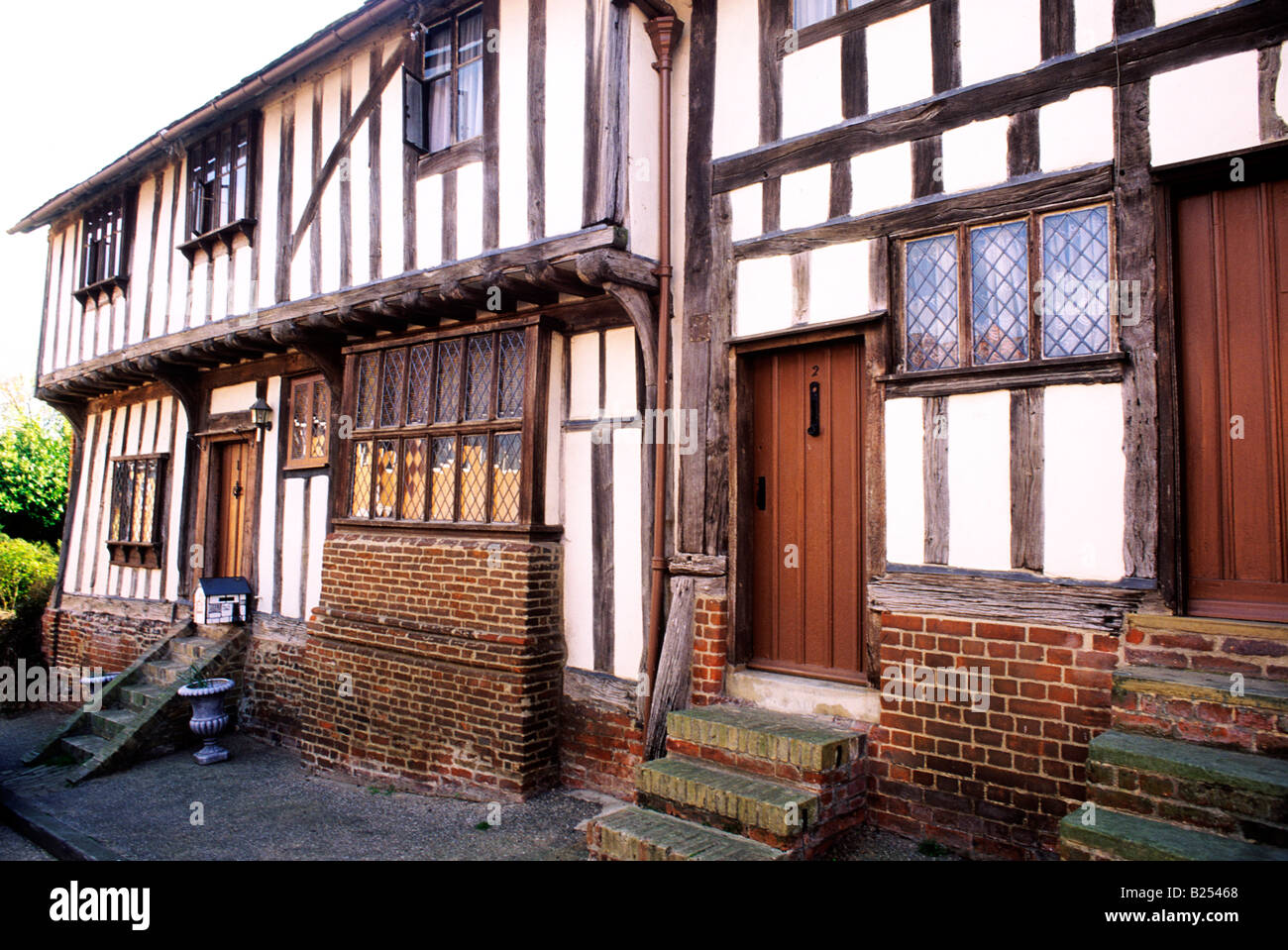Kersey Suffolk Medieval Weavers Houses East Anglia England UK half