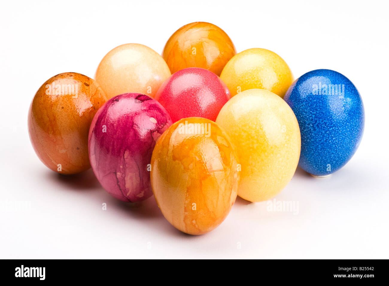 Colorful Easter egg on unique background Stock Photo
