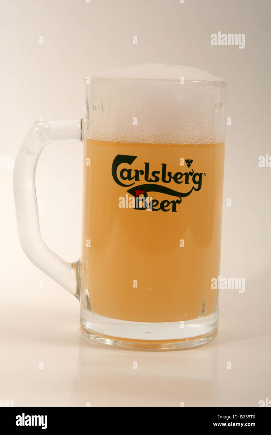 Glass of Carlsberg beer Stock Photo - Alamy