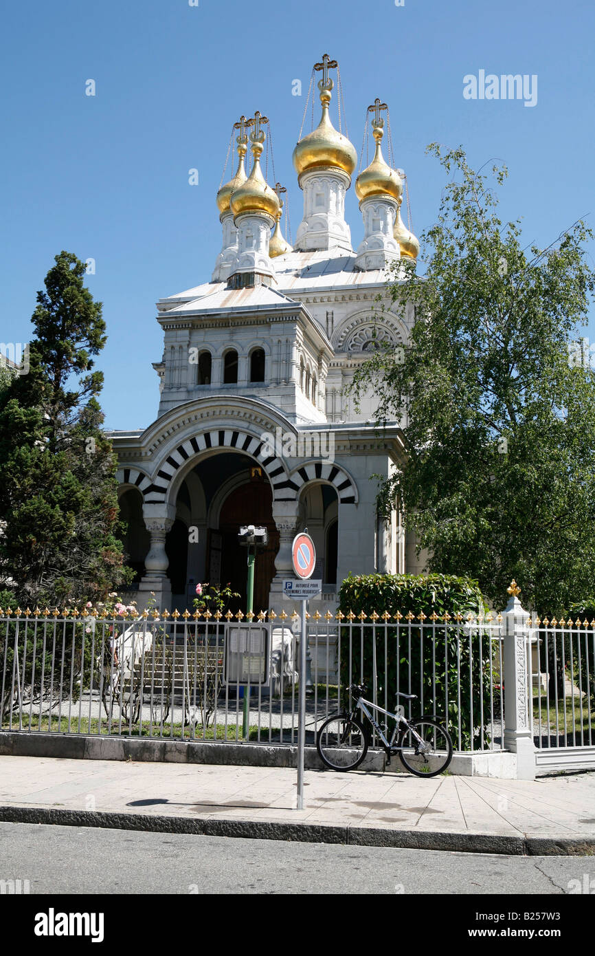 Russian Orthodox Church in Geneve Stock Photo