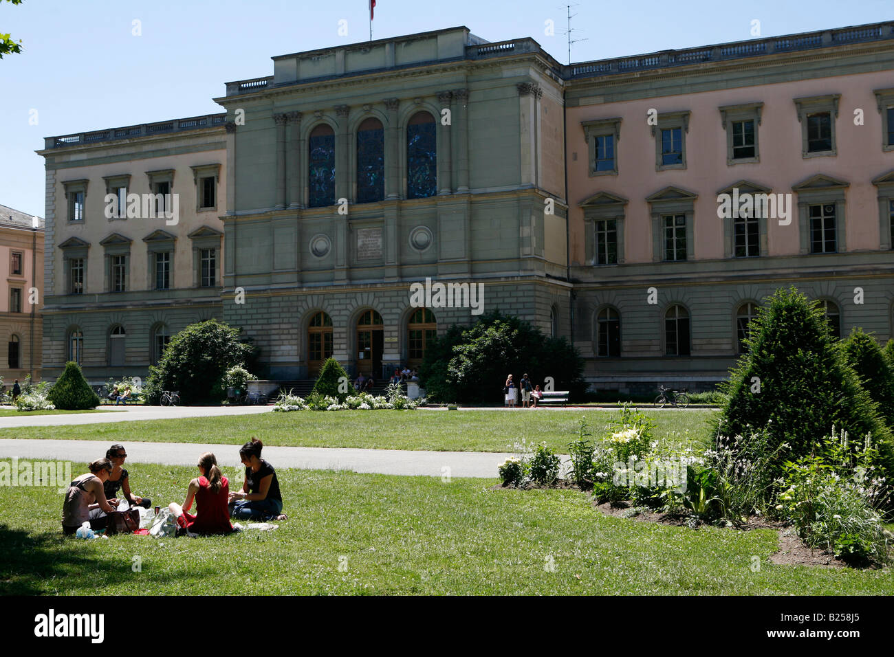 University Libary Geneve Stock Photo