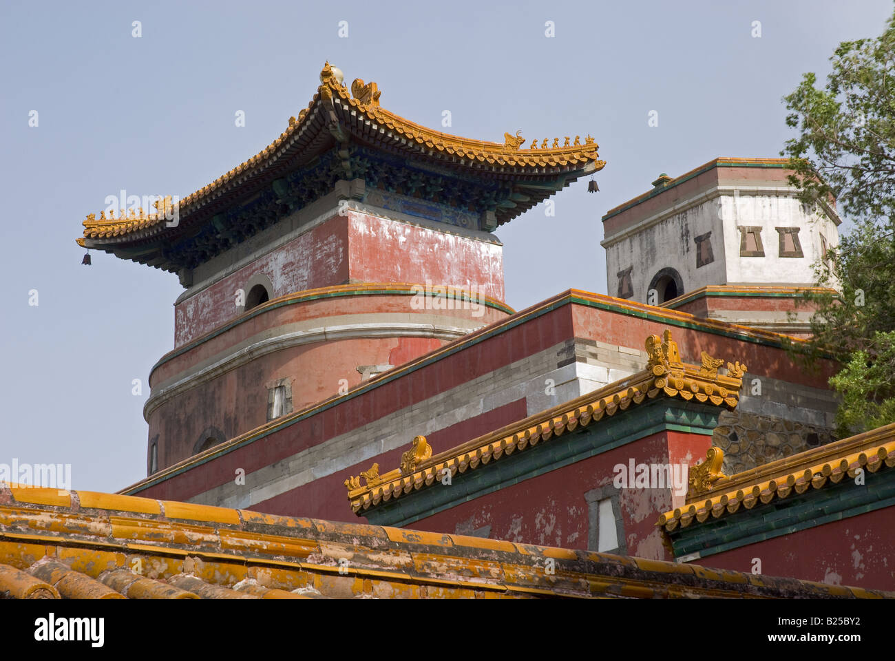 Temple of the Sea of Wisdom Huihai Si Summer Palace Yihe Yuan Beijing China Stock Photo
