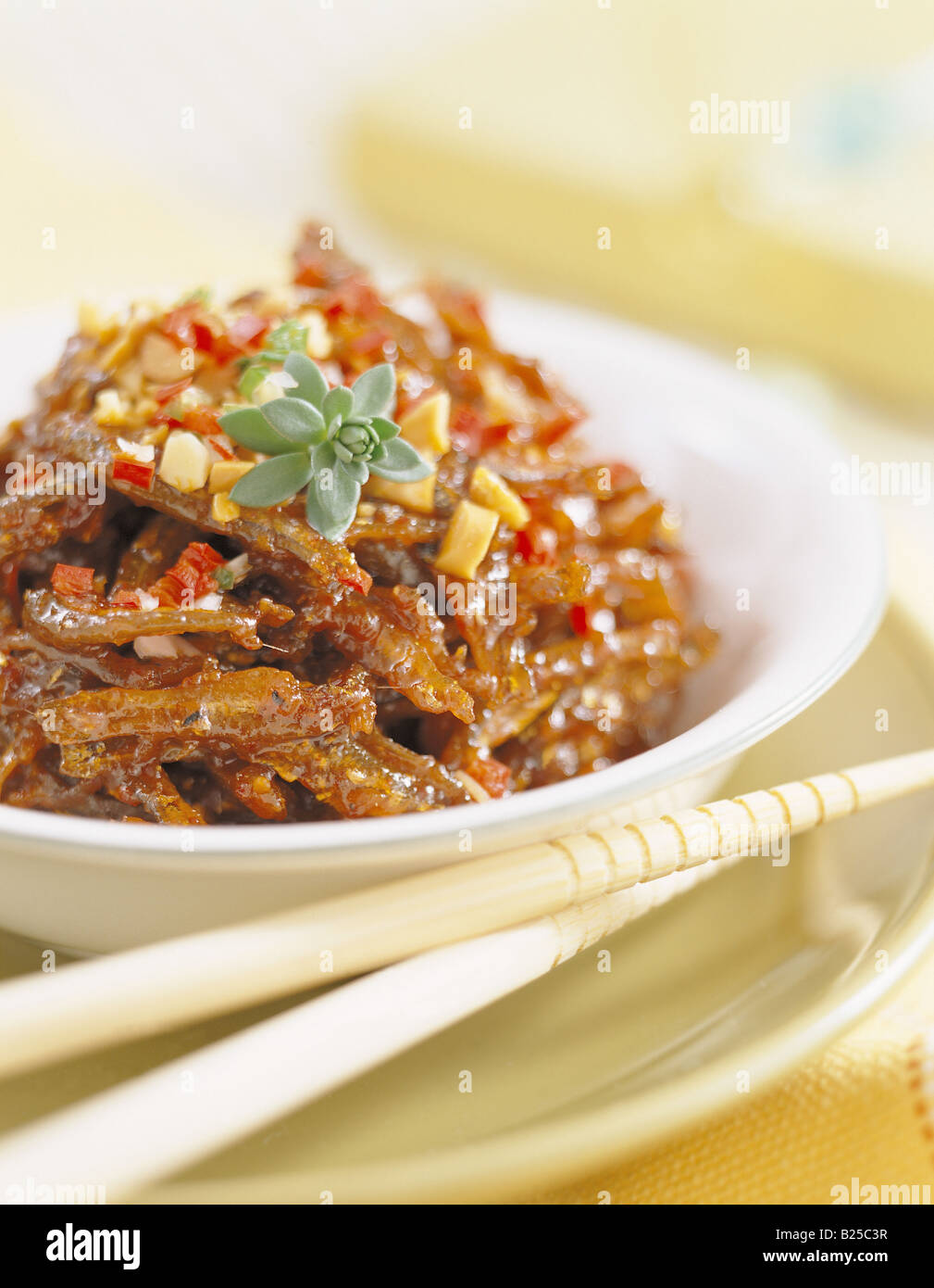 Korean food stirfried anchovy Stock Photo Alamy