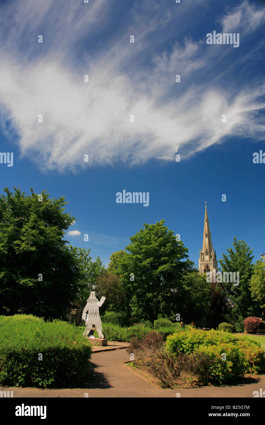 Straw bear gardens Whittlesey Fenland Cambridgeshire East Anglia