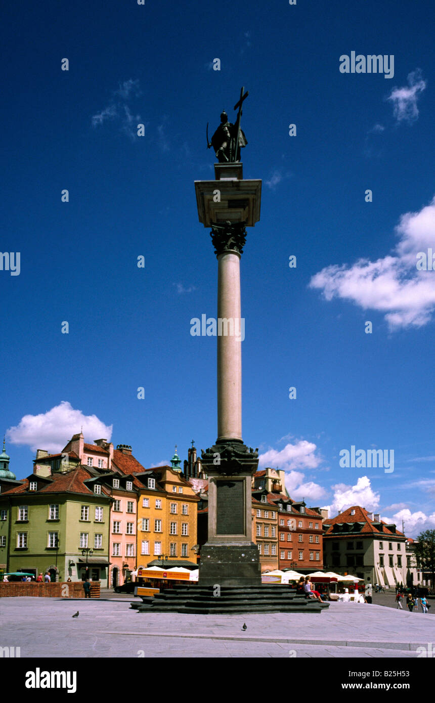 July 8, 2008 - Zygmunt's column at Castle Square in the Stare Miasto, the Old Town of the Polish capital of Warsaw. Stock Photo