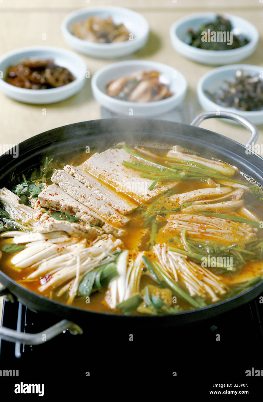Tofu soup Korean style Stock Photo - Alamy